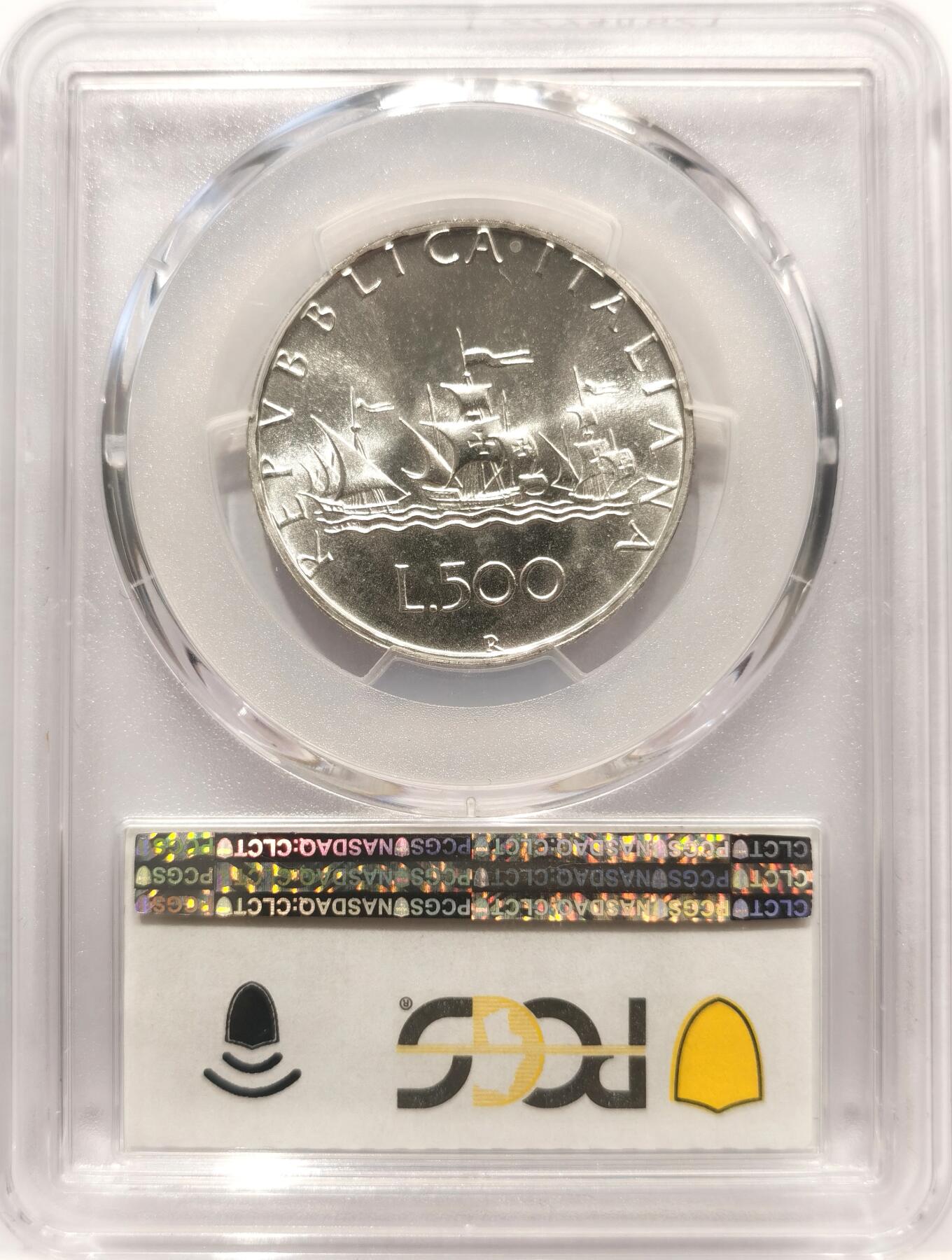 博洋堂世界钱币拍卖第142期（全场包邮） PCGS MS68 意大利1984年人妻帆船500里拉银币 意大利现代币名誉品 发行量7.7万枚 该枚亚军分 普制高分难得 更高分仅1枚