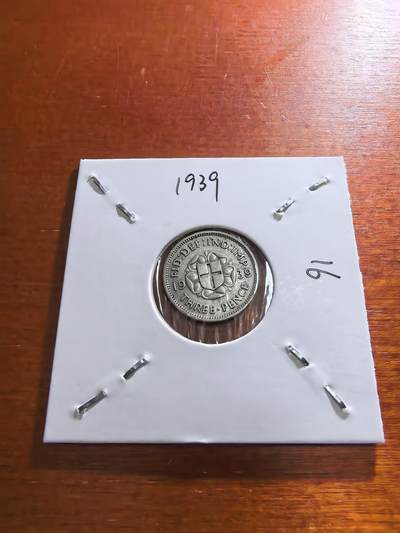 长老汇蛇年精选第五十九场拍卖 1939英国乔治六世3便士银币，1.4138克500银