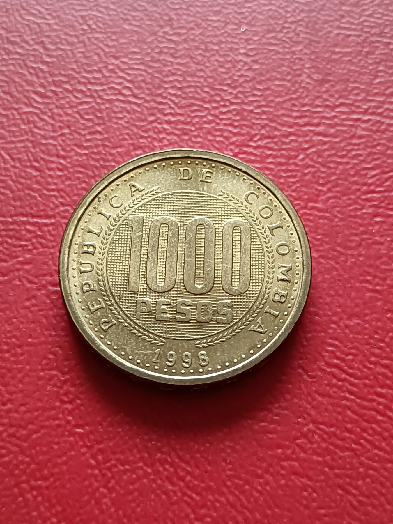 【云涧收藏】第六十九场 哥伦比亚1998年1000比索
