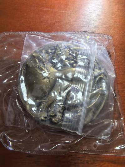 长老汇蛇年精选第五十九场拍卖 2015福禄百财白菜铜章，60MM，沈阳造币厂