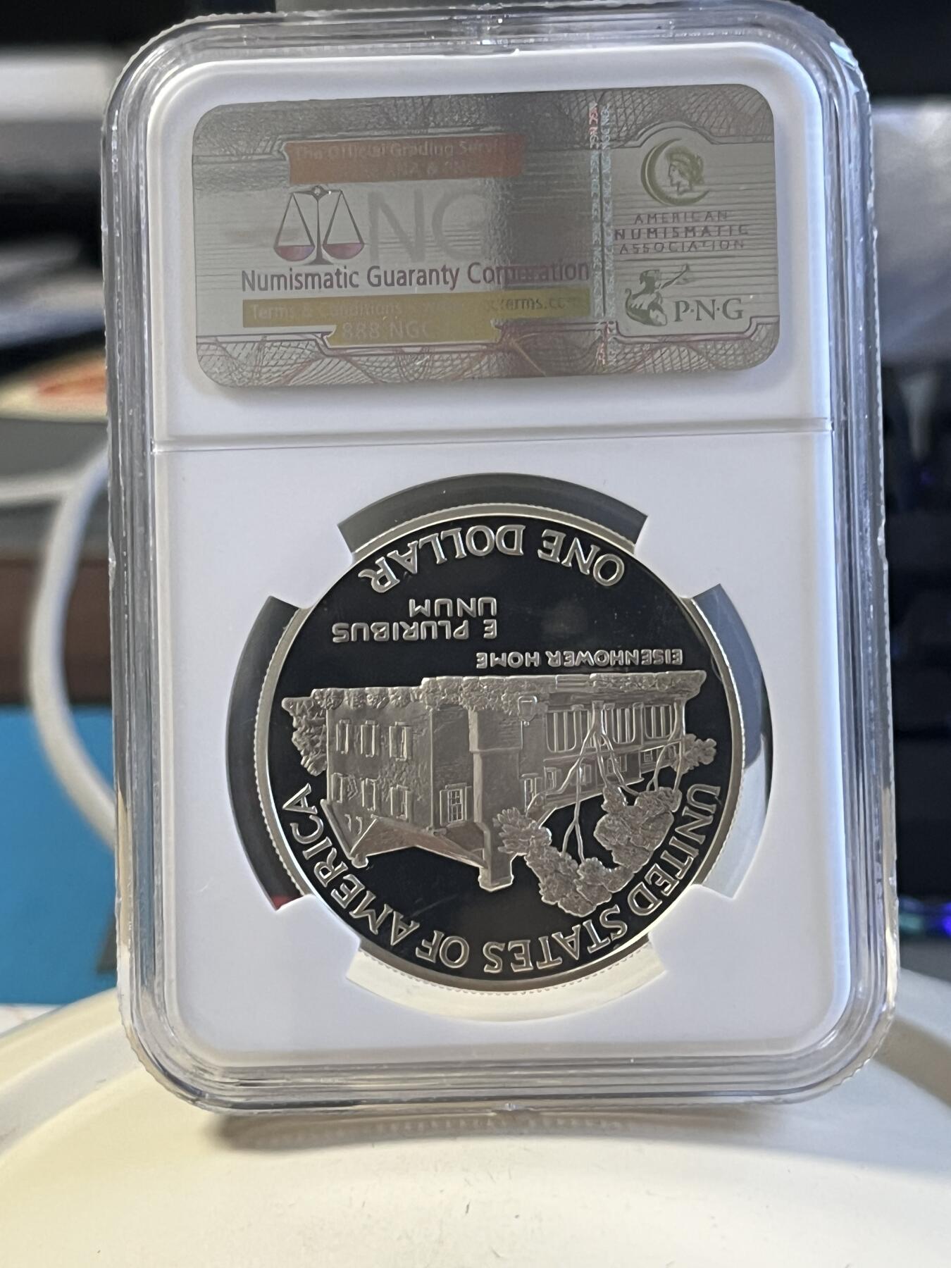 第177期拍卖【长期征集拍品】 美国1990年1美元精制银币 艾森豪威尔 NGC PF69UC