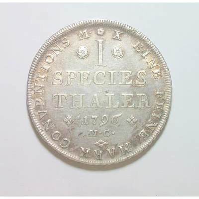 【银】德国布伦瑞克1796年 盾徽1泰勒大银币 难得极美品 - 【银】德国布伦瑞克1796年 盾徽1泰勒大银币 难得极美品