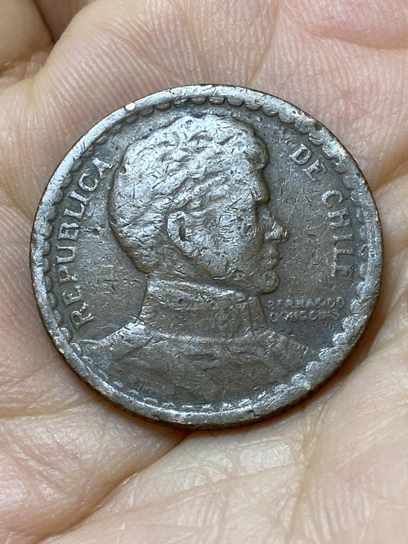 2025年第一百零六场(总第一百三十二场）外国好品散币(免佣金) 智利🇨🇱1943年1比索(1942–1954年版)