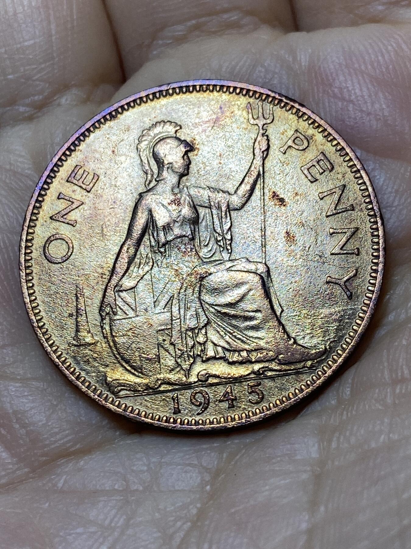 2025年第一百零六场(总第一百三十二场）外国好品散币(免佣金) 英国🇬🇧1945年1便士(乔治六世第一版)