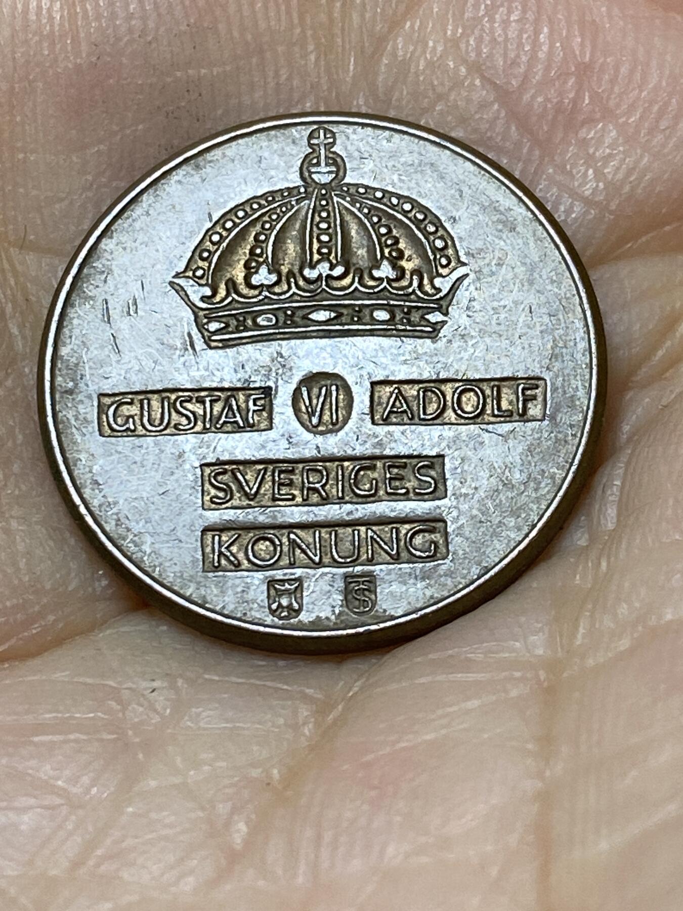 2025年第一百零六场(总第一百三十二场）外国好品散币(免佣金) 瑞典🇸🇪1956年2欧尔(古斯塔夫六世第一套，前期TS标)