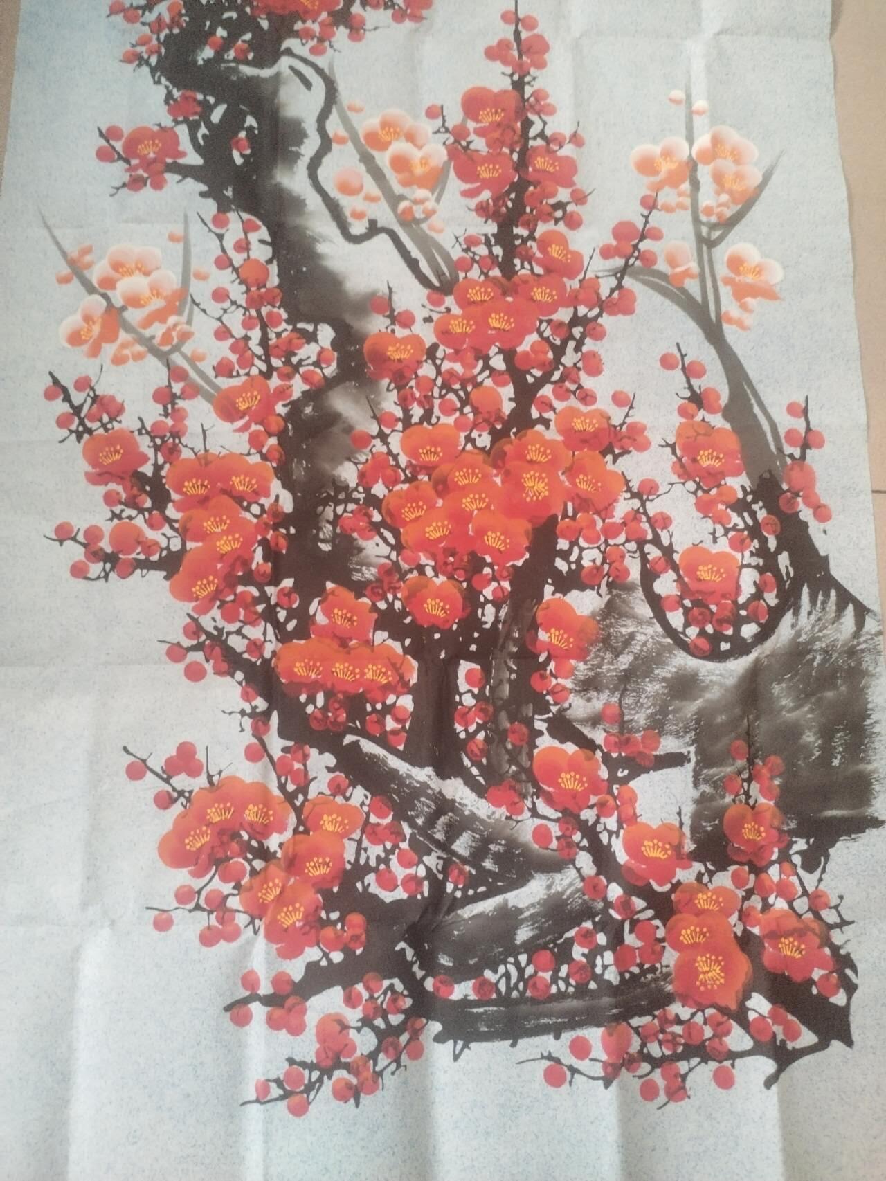 国画 书法 王成喜老师手绘 喜上眉梢。140-70cm。