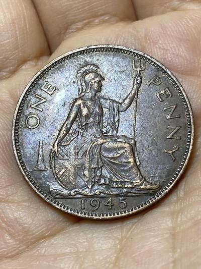 2025年第一百零六场(总第一百三十二场）外国好品散币(免佣金) - 英国🇬🇧1945年1便士(乔治六世第一版)