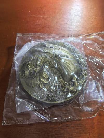 长老汇蛇年精选第五十九场拍卖 - 2015福禄百财白菜铜章，60MM，沈阳造币厂