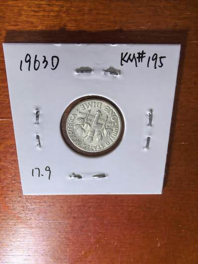 长老汇蛇年精选第五十九场拍卖 1963美国罗斯福10分银币，2.5克900银