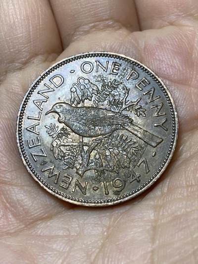 2025年第一百零六场(总第一百三十二场）外国好品散币(免佣金) - 新西兰🇳🇿1947年1便士(乔治六世第一版关门年)
