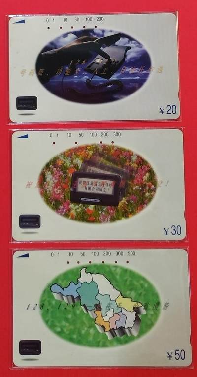 《鸿通俱乐部》拍卖第58期 10月8日21：00延时节拍 - 江苏田村旧卡《无线寻呼有限公司广告卡》3全 鸿通 66分*1  65分*2
