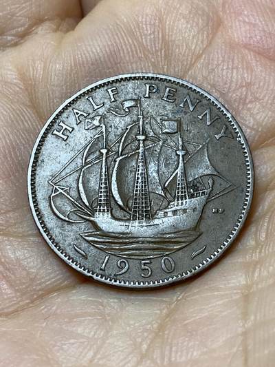 2025年第一百零六场(总第一百三十二场）外国好品散币(免佣金) - 英国🇬🇧1950年半便士(乔治六世第二版)