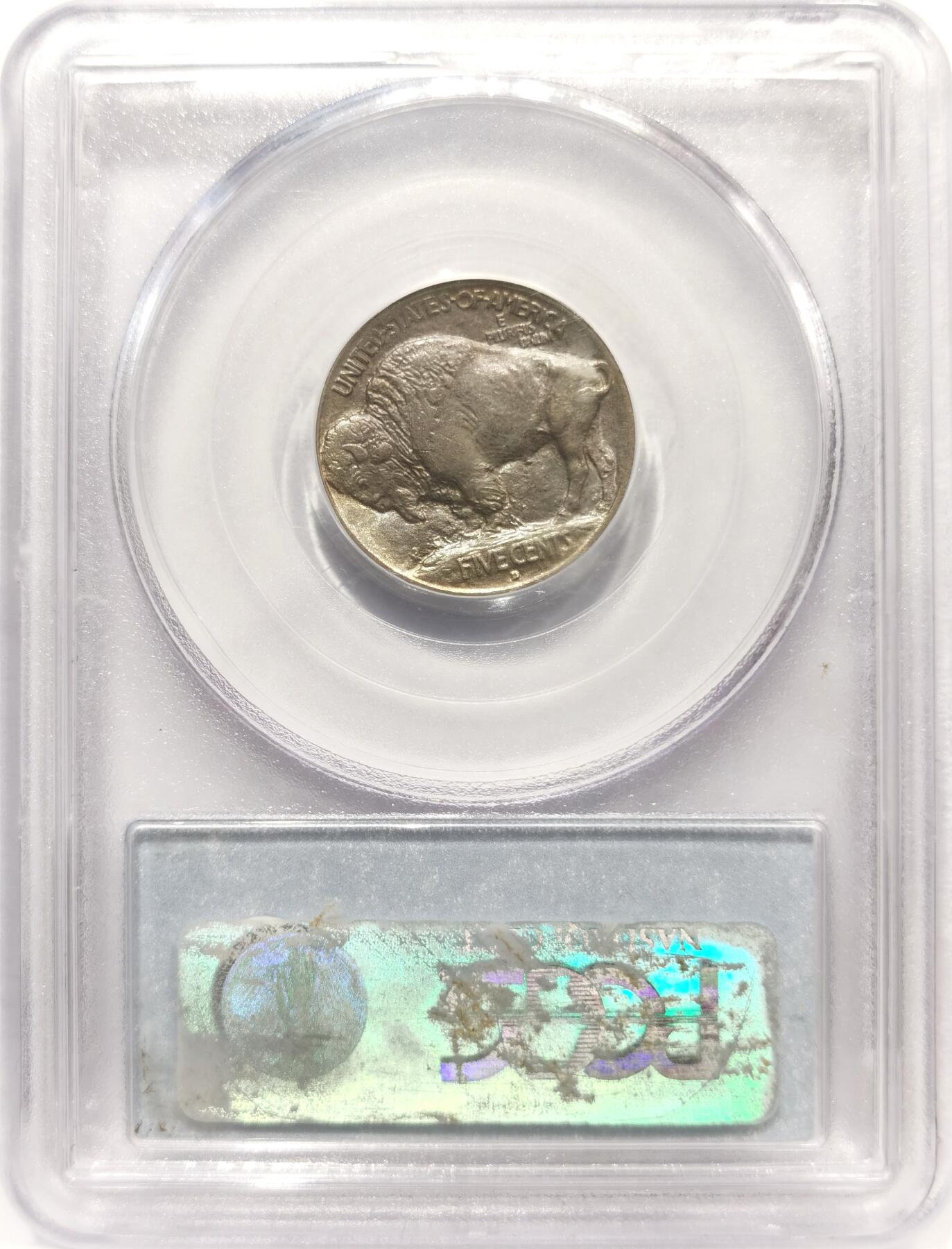 博洋堂世界钱币拍卖第142期（全场包邮） PCGS MS64 TYPE-1 1913年美国野牛5美分 美币经典品种 首发年份 少见版本 P盒早期严评 该枚两面的彩是最大亮点 野牛很少出彩币 盒子背面下方卡槽有磕损