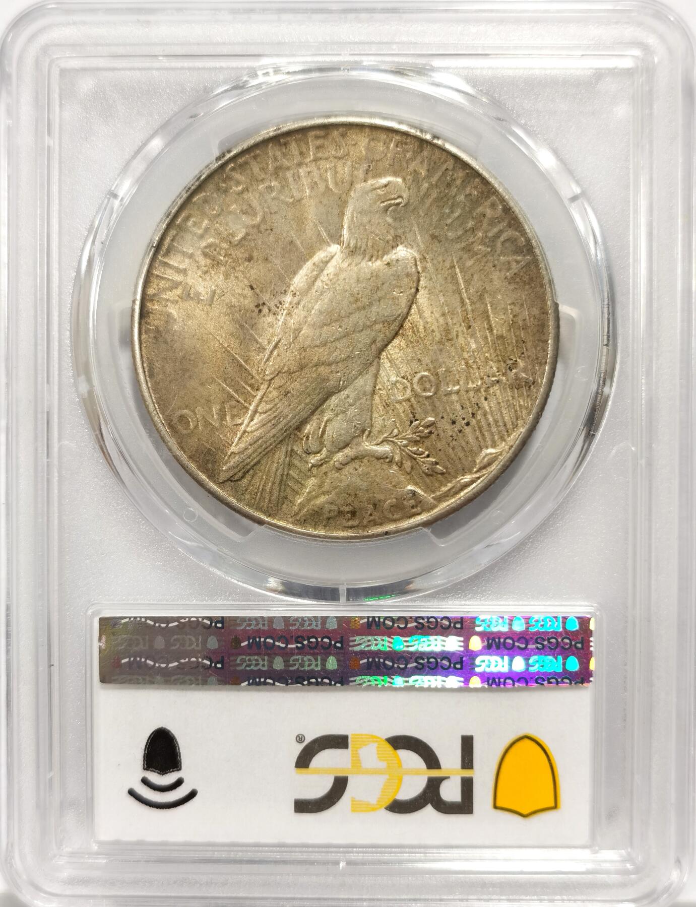 博洋堂世界钱币拍卖第142期（全场包邮） PCGS MS62 美国1935年和平银币，黄油包浆，不多见的年份