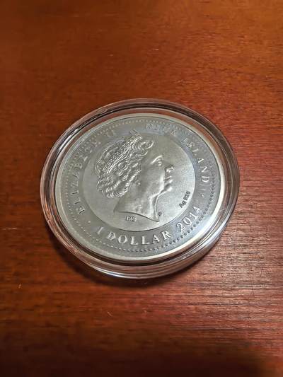 长老汇蛇年精选第五十九场拍卖 2014纽埃马年彩色精制银币，16.81克925银，卡装