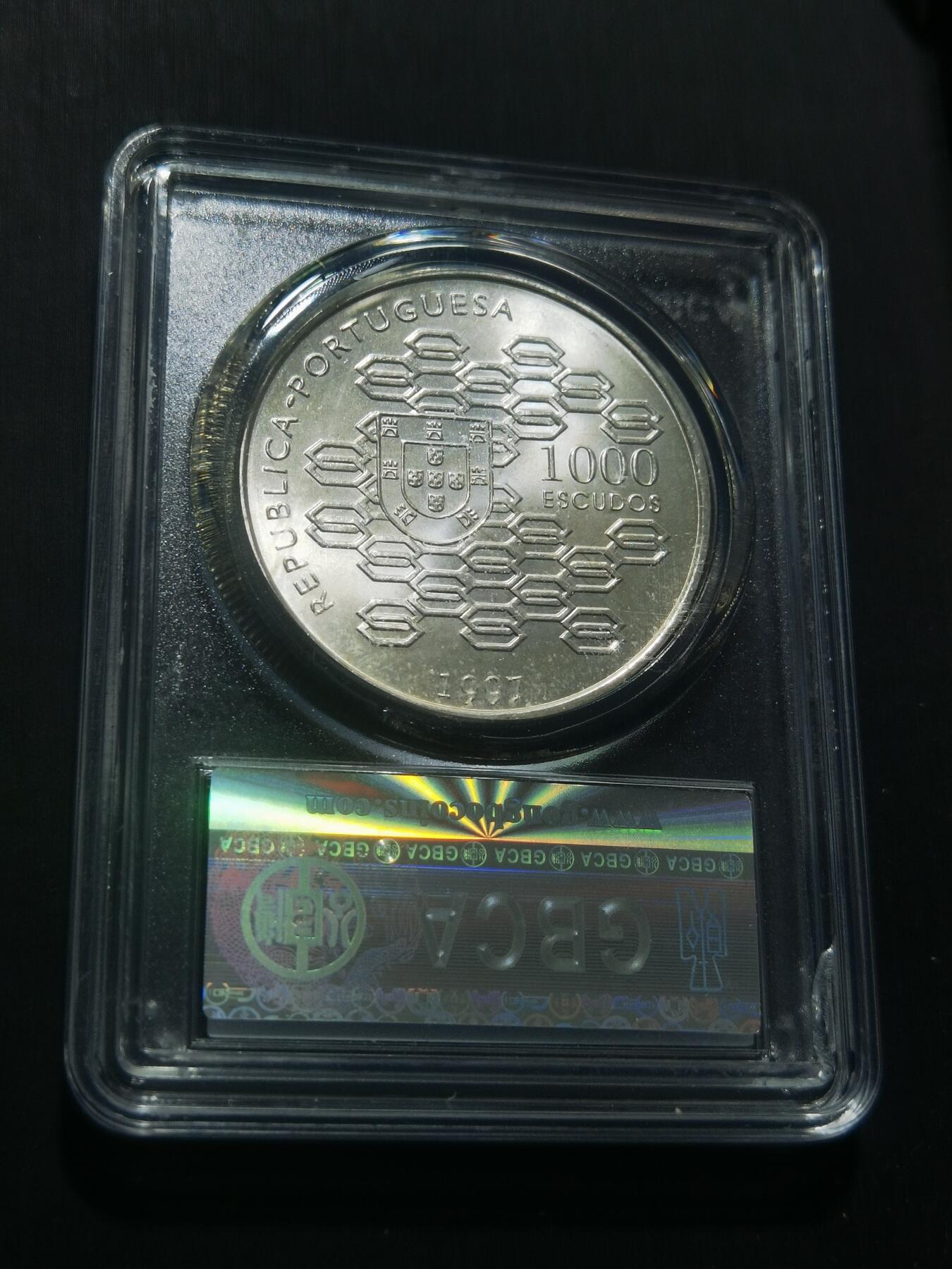 天下钱庄专场欢迎参拍 葡萄牙1000埃斯库多银币