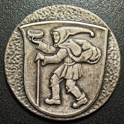【德藏】世界币章拍卖第149期（拍品征集中~欢迎藏友联系） - 1968年 德国发明家西方活字印刷术发明人约翰·古腾堡逝世500周年纪念银章 制作精美 直径约：50.3mm；重约：45.2g