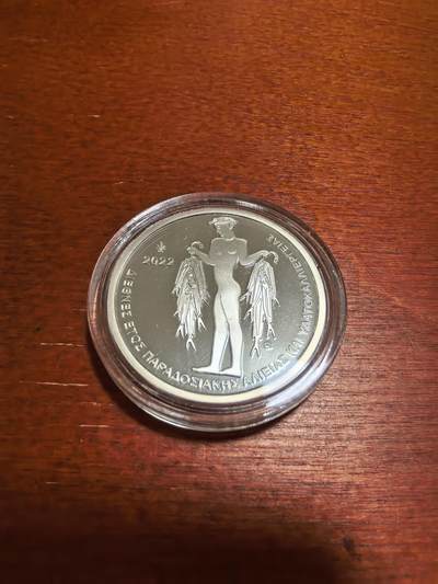 长老汇蛇年精选第五十九场拍卖 2022希腊世界渔业和水产年6欧元精制银币，10克925银，2000枚，盒证全