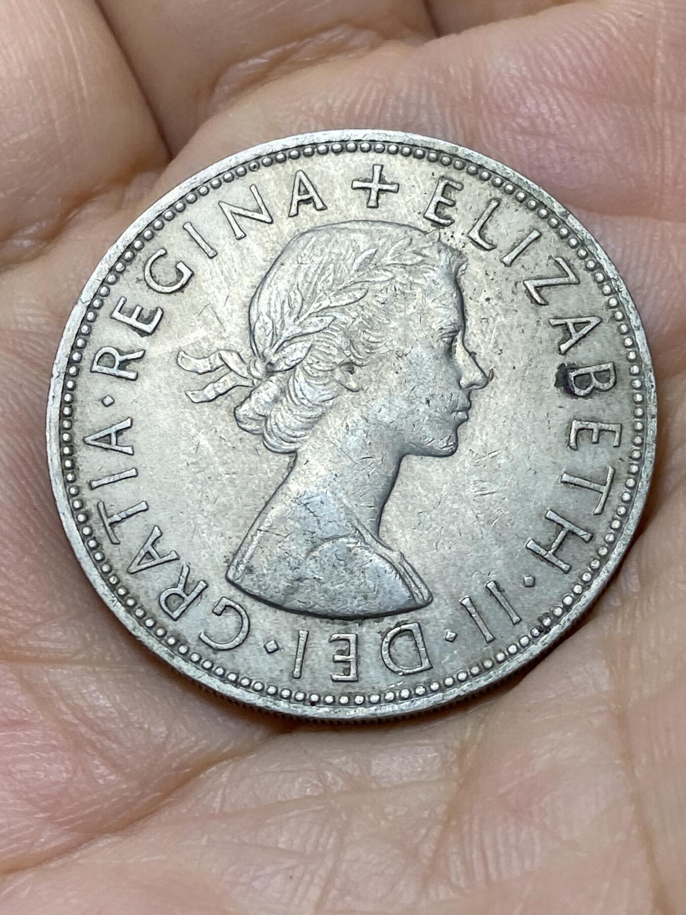 2025年第一百零六场(总第一百三十二场）外国好品散币(免佣金) 英国🇬🇧1965年半克朗(伊丽莎白二世青年桂冠第二版)