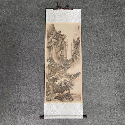 名家名画（装饰画）专场 - 清王翚仙山楼阁图 卷轴