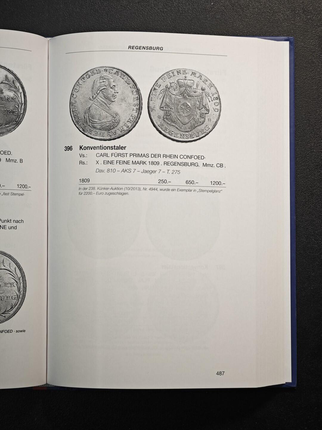 【德藏】世界币章拍卖第149期（拍品征集中~欢迎藏友联系） 全新未拆封 1800-1872年德国银币目录 从半泰勒到2泰勒 铜版纸印刷 全书约706页