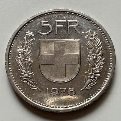 🌹外币初藏🌹🐯2025年第113场  每周二四六晚8️⃣点 接代拍 瑞士1978年5法郎a