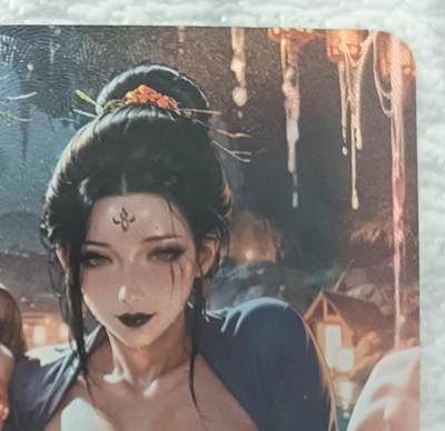 花开卡拍第42期（10月12号周日截拍，品控勿拍!!!拍品不寄存，运费5元，自制卡难免瑕疵，可能存在轻微撞角爆边等出厂瑕疵，品控介意勿拍！） - 蜘蛛精三姐妹艺术版 折光彩闪1张
