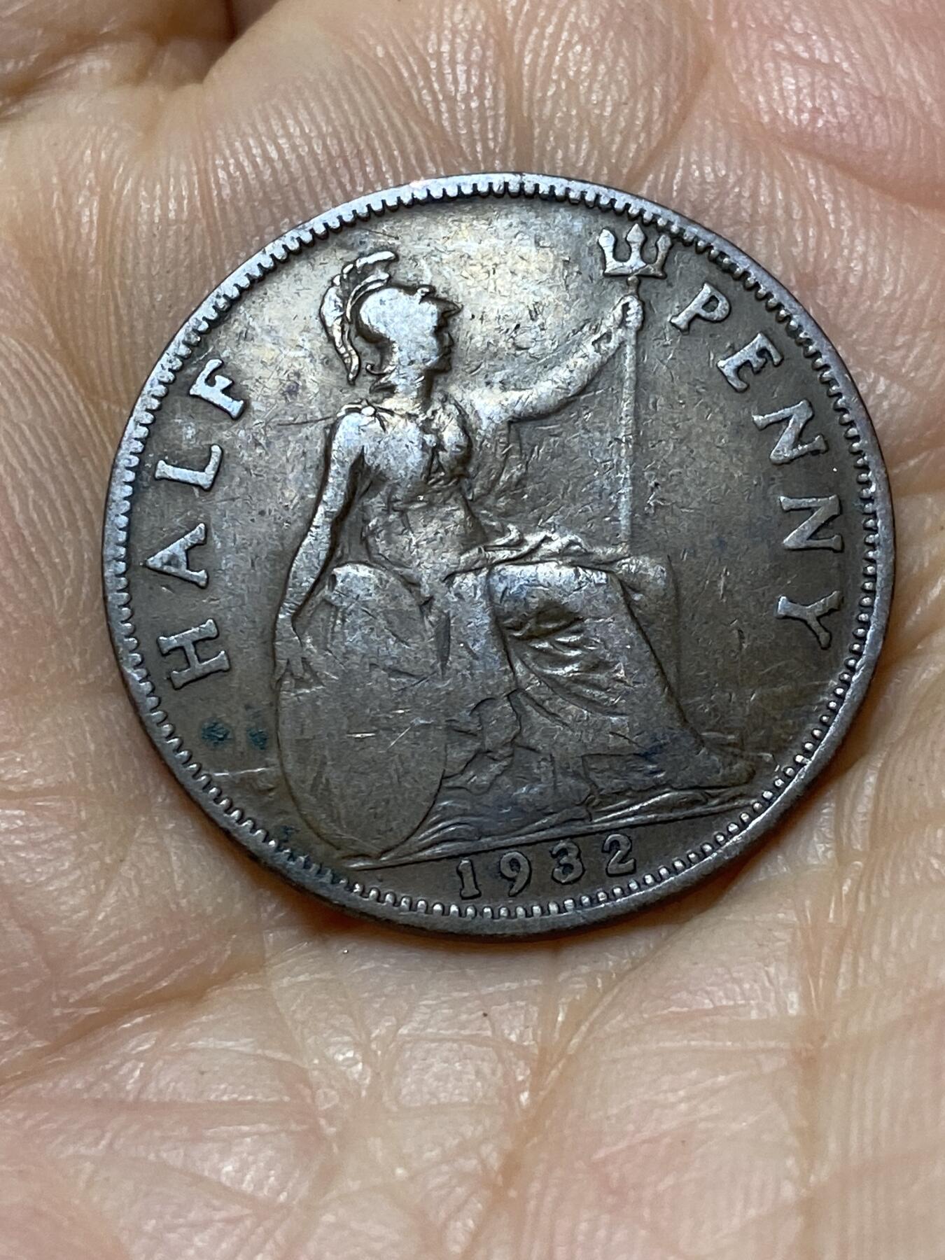 2025年第一百零七场(总第一百三十三场）外国好品散币(免佣金) 英国🇬🇧1932年半便士(乔治五世第三版)