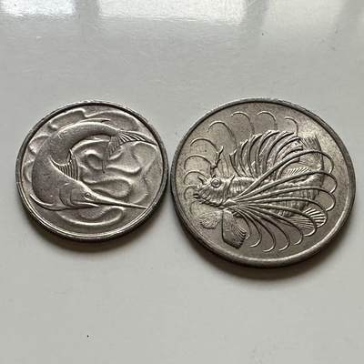 🌹外币初藏🌹🐯2025年第113场  每周二四六晚8️⃣点 接代拍 新加坡1980年一对