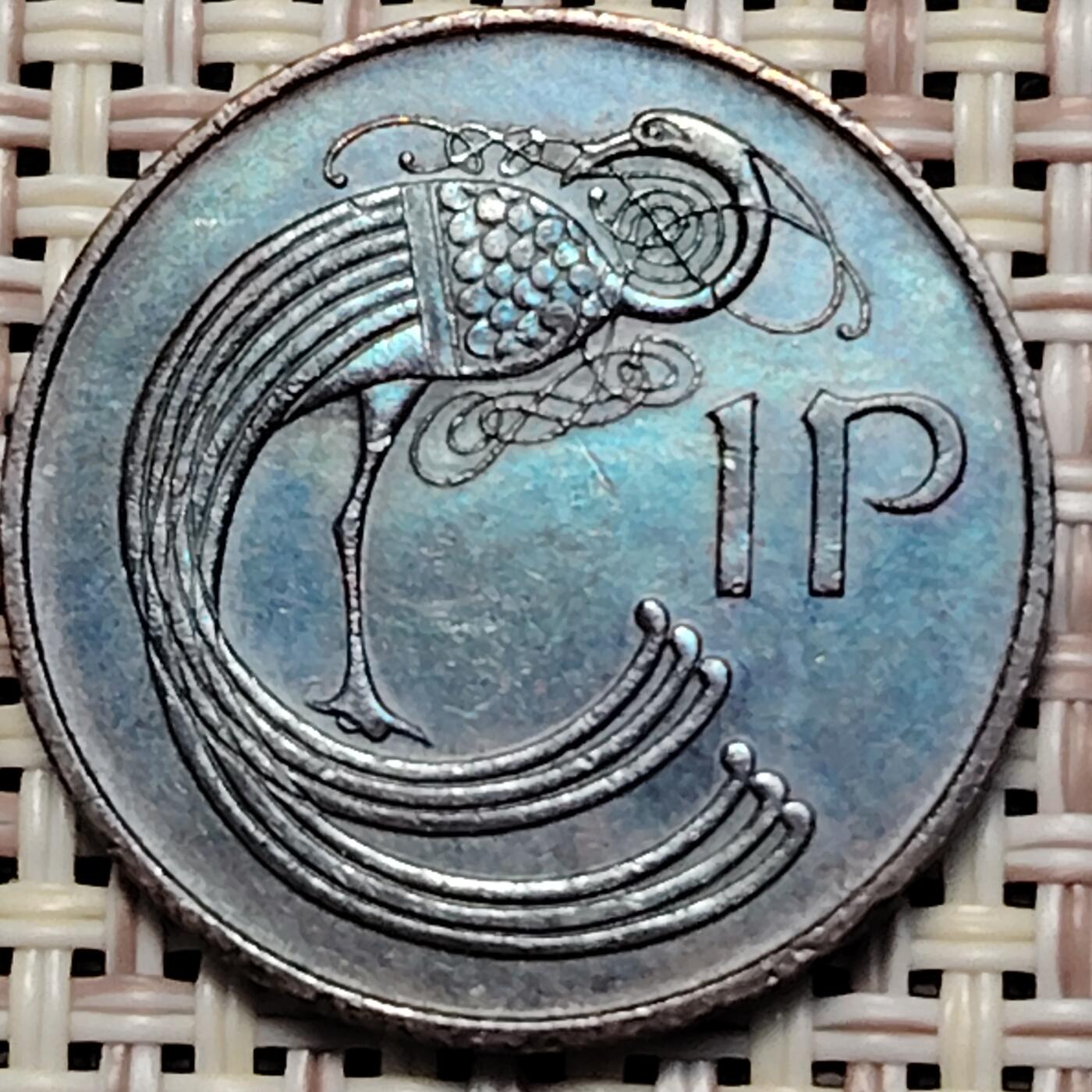 布加迪🐬～世界钱币(上海)🌾第 249 期 /  各国套币和散币 爱尔兰🇮🇪 1971年 1便士 包浆厚重感
