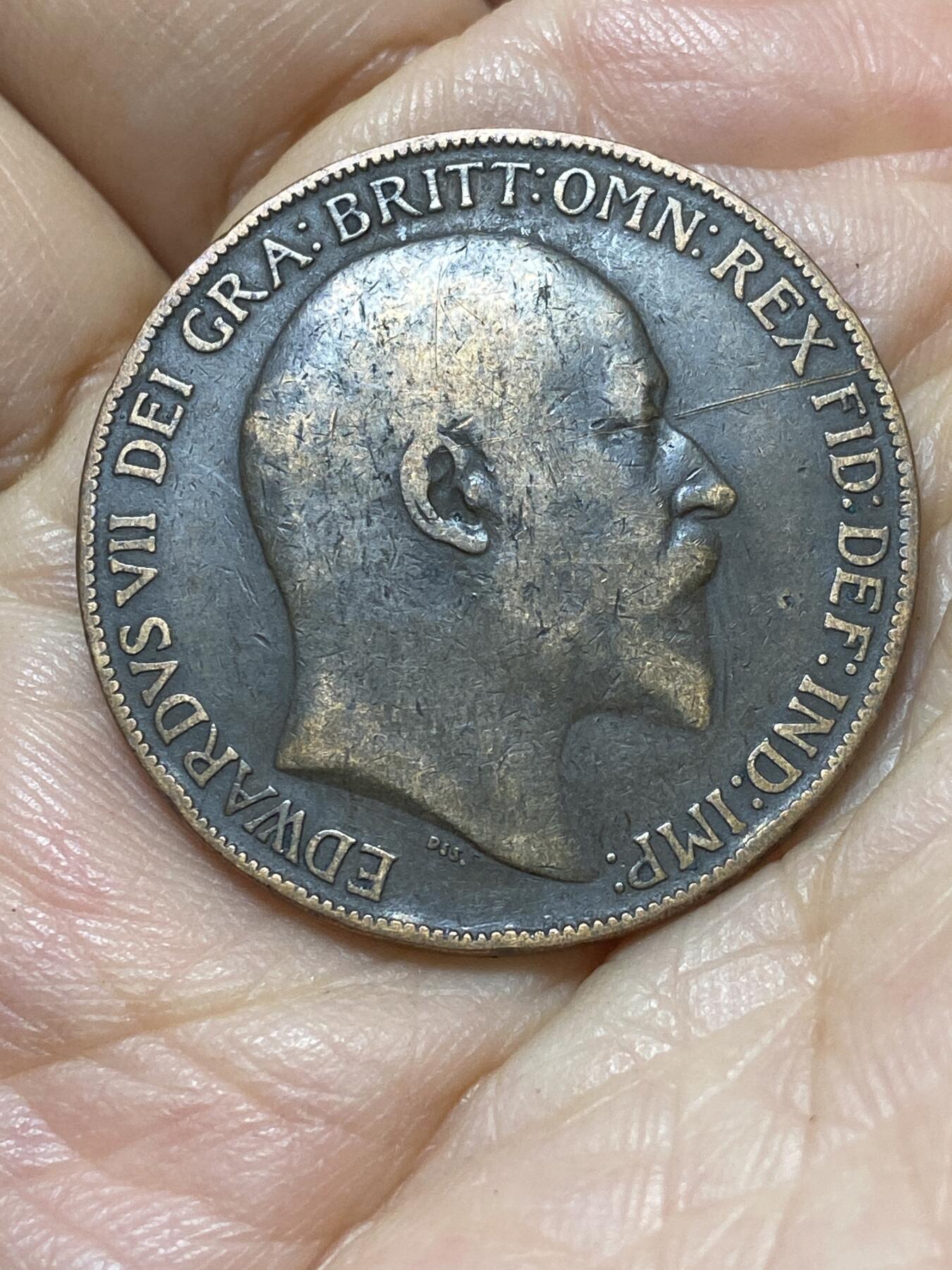 2025年第一百零七场(总第一百三十三场）外国好品散币(免佣金) 英国🇬🇧1908年1便士(爱德华七世时期)