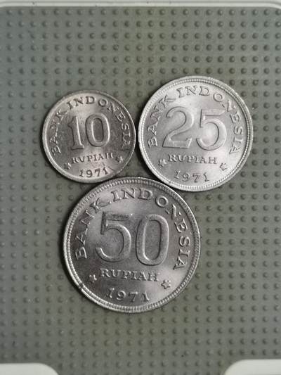 2025年第94场各国散币拍卖（总第94场） - 印度尼西亚1971年3枚