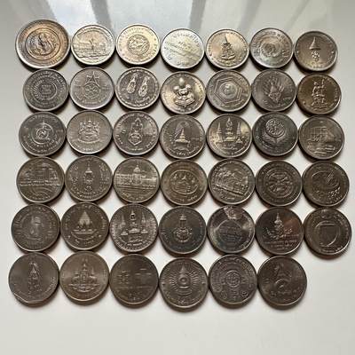 🌹外币初藏🌹🐯2025年第113场  每周二四六晚8️⃣点 接代拍 泰国2泰铢纪念币41枚大全套 