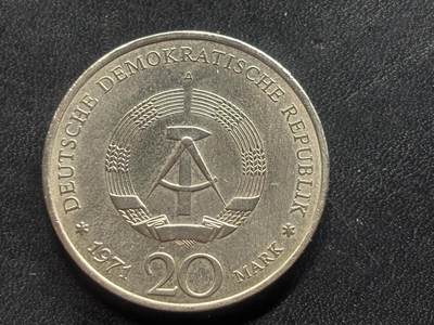 邮泉阁限时拍卖第二十九场 各国硬币专场（硬币在国外。） - 东德1971年20马克纪念币