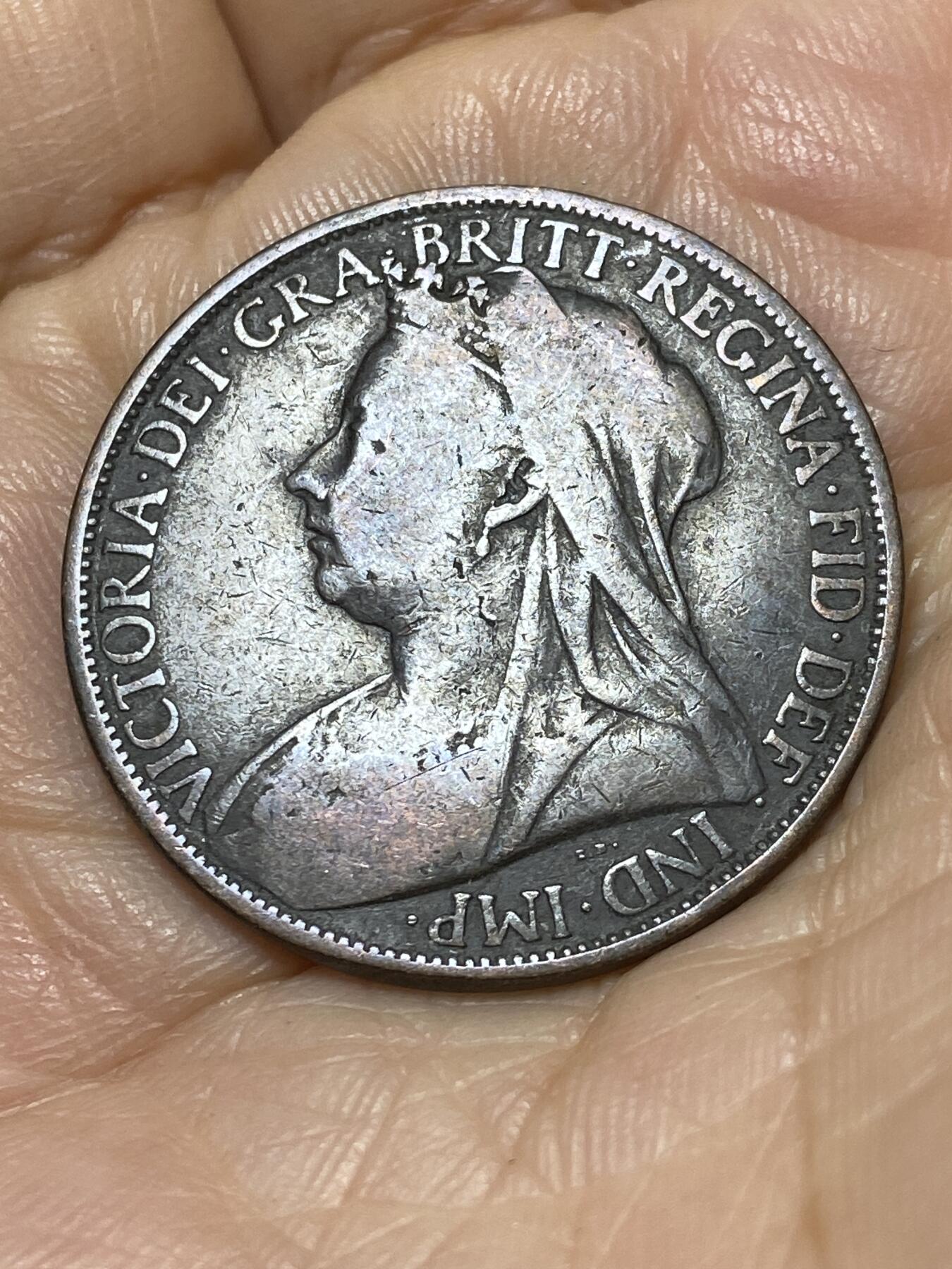 2025年第一百零七场(总第一百三十三场）外国好品散币(免佣金) 英国🇬🇧1899年1便士(维多利亚女王老年披纱)