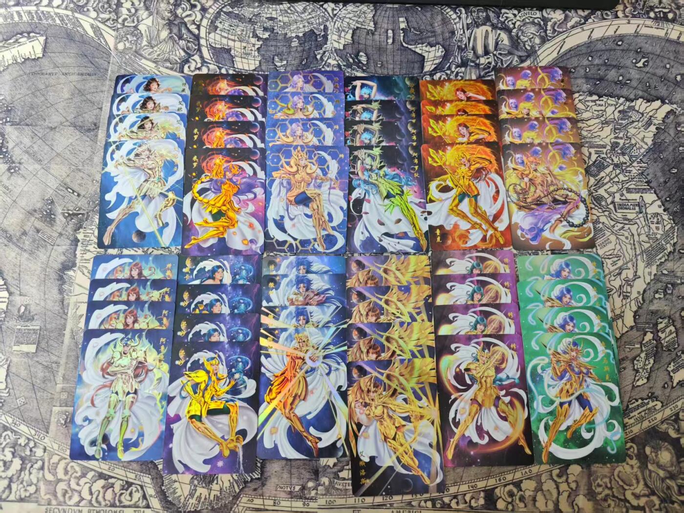 光影卡牌第24期，各家亲签，各家套卡，持续收拍品 青鸾原创黄金十二宫姬化版，含藏卡共48张
