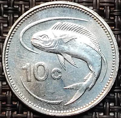 布加迪🐬～世界钱币(上海)🌾第 249 期 /  各国套币和散币 - 马耳他🇲🇹 2005年 10分 国徽版