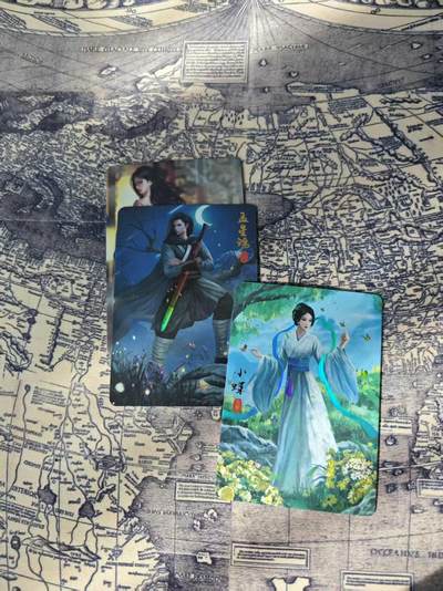 光影卡牌第24期，各家亲签，各家套卡，持续收拍品 - 流星蝴蝶剑高老大孟星魂小蝶精扣彩闪卡一套3张