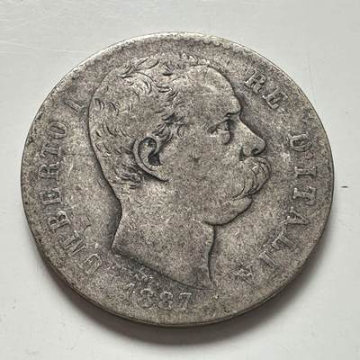 🌹外币初藏🌹🐯2025年第113场  每周二四六晚8️⃣点 接代拍 - 意大利1887年翁贝托2里拉银币