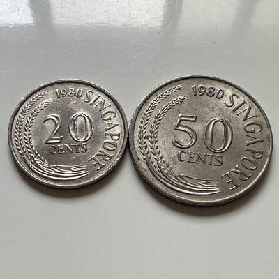 🌹外币初藏🌹🐯2025年第113场  每周二四六晚8️⃣点 接代拍 - 新加坡1980年一对