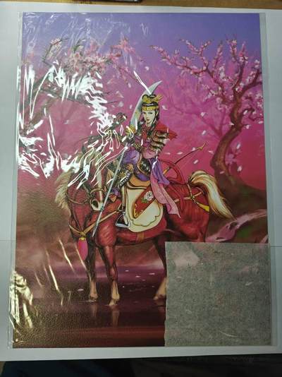 龙虎卡牌第五十八场（无佣金，满120包邮，周六晚上结拍，欢迎送拍） - 小浣熊30周年 水浒英雄传-扈三娘高清印刷品（李海生印章）