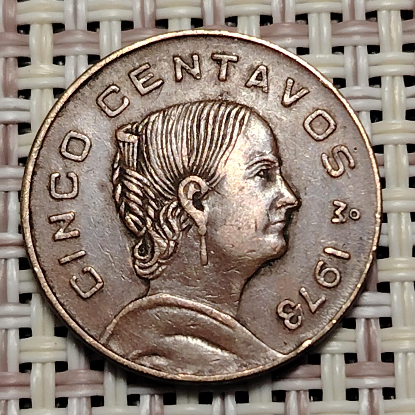 布加迪🐬～世界钱币(上海)🌾第 249 期 /  各国套币和散币 墨西哥🇲🇽 1973年 5分
