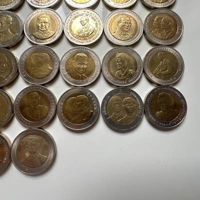 🌹外币初藏🌹🐯2025年第113场  每周二四六晚8️⃣点 接代拍 泰国10泰铢双色纪念币61枚大全套