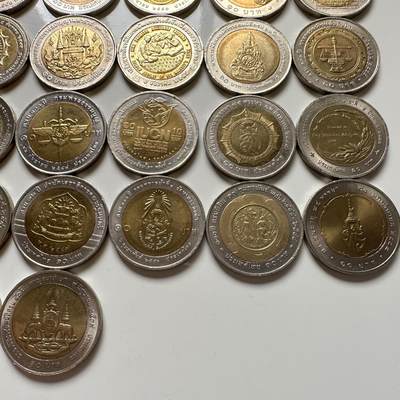 🌹外币初藏🌹🐯2025年第113场  每周二四六晚8️⃣点 接代拍 泰国10泰铢双色纪念币61枚大全套