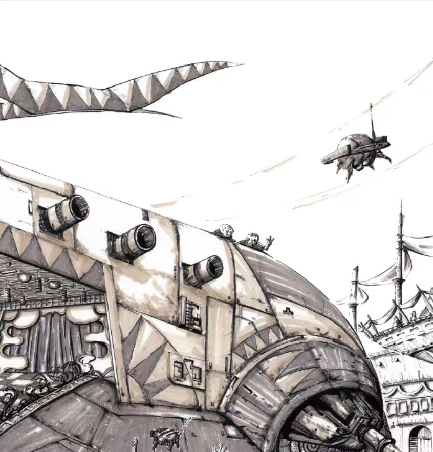 零元拍：歪歪星球大战系列作品装饰画《奴隶一号大马戏团》，作品尺寸：0.6X0.9CM，超厚300g泛太克艺术纸，爱普生原装墨水艺术微喷，限量200张