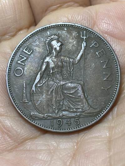 2025年第一百零七场(总第一百三十三场）外国好品散币(免佣金) - 英国🇬🇧1945年1便士(乔治六世第一版)