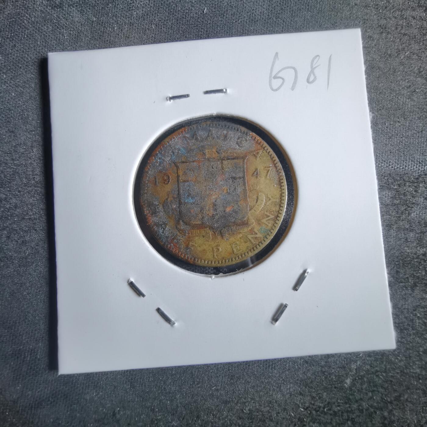沼泽如烟--第867场 牙买加1947年半便士
