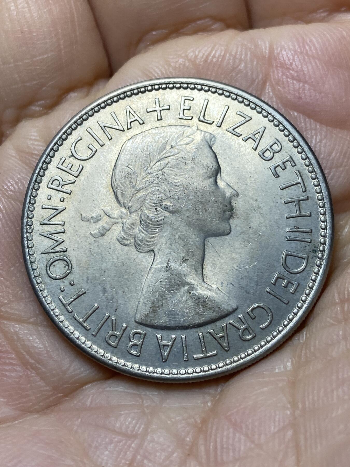 2025年第一百零七场(总第一百三十三场）外国好品散币(免佣金) 英国🇬🇧1953单年份半克朗(伊丽莎白二世加冕年，青年桂冠第一版)