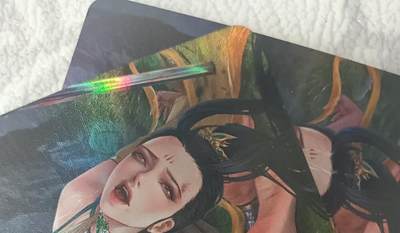 花开卡拍第42期（10月12号周日截拍，品控勿拍!!!拍品不寄存，运费5元，自制卡难免瑕疵，可能存在轻微撞角爆边等出厂瑕疵，品控介意勿拍！） - 嘎嘎鸭艺术对卡 黄子晴02 彩闪2张