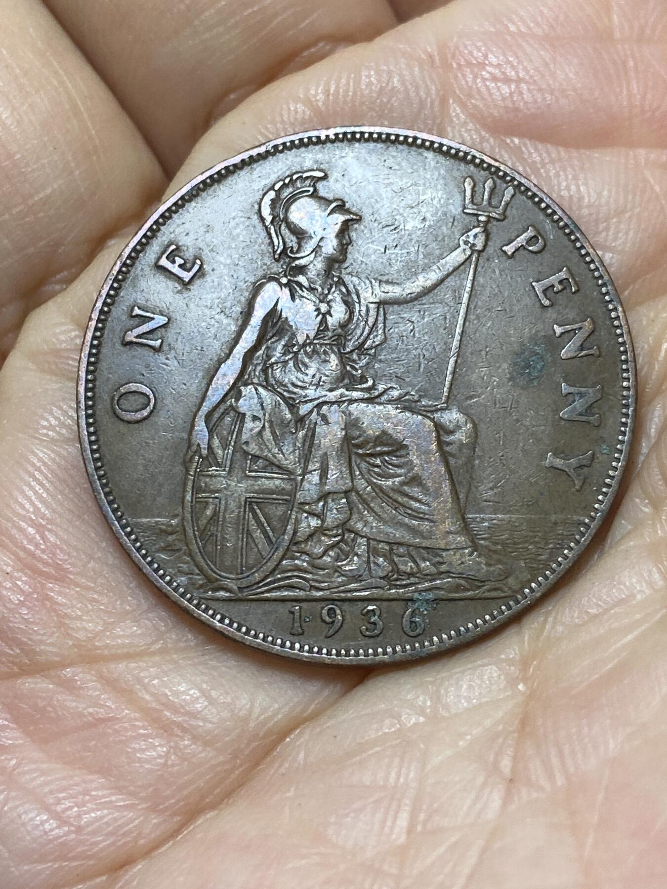 2025年第一百零七场(总第一百三十三场）外国好品散币(免佣金) 英国🇬🇧1936年1便士(乔治五世逝世年，第三版关门年)